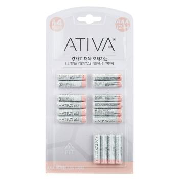 알카라인 건전지(AAA/12 4팩/ativa)
