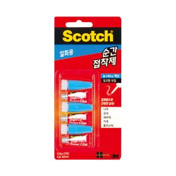 스카치 순간 접착제(AD114/일회용/액상/0.5g*3입/3M) 스카치 순간 접착제(AD114/일회용/액상/0.5g*3입/3M)