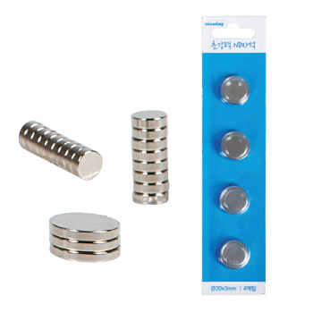 초강력 ND자석(Ø20mm/4개/niceday) 초강력 ND자석(Ø20mm/4개/niceday)
