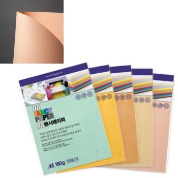 OA팬시페이퍼A4 180g(R06/연주황색/15매/두성) OA팬시페이퍼A4 180g(R06/연주황색/15매/두성)
