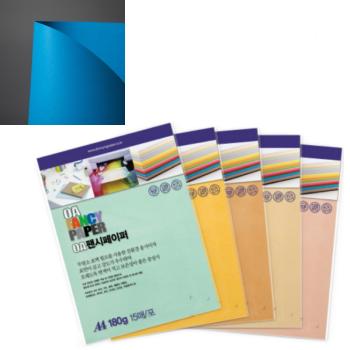 OA팬시페이퍼A4 180g(R20/푸른색/15매/두성)