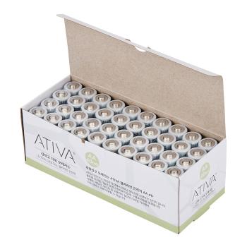 알카라인 건전지(AA/40개/ativa)