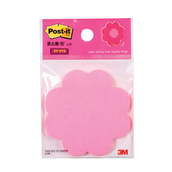 포스트-잇 강한점착용 다이컷 (꽃/네온핑크/3M) 오피스디포
