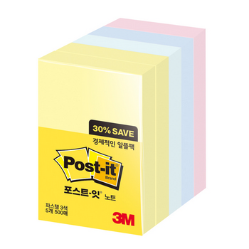 포스트-잇 알뜰팩 656-5A (3M) 포스트-잇 알뜰팩 656-5A (3M)