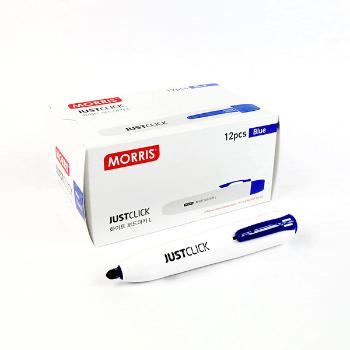 JUST CLICK 화이트 보드마카 L(MRW-107/청/12자루/모리스) JUST CLICK 화이트 보드마카 L(MRW-107/청/12자루/모리스)