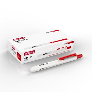 JUST CLICK 네임펜 S(MRN-102/적/12자루/모리스) JUST CLICK 네임펜 S(MRN-102/적/12자루/모리스)