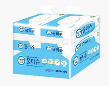 깨끗한나라 물티슈(70매/캡형/6개 Pack)