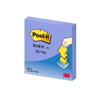 포스트-잇 팝업팩 리필 KR-330 (크림블루/3M)