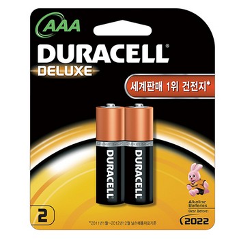 듀라셀 디럭스 알카라인 건전지(AAA2) 듀라셀 디럭스 알카라인 건전지(AAA2)