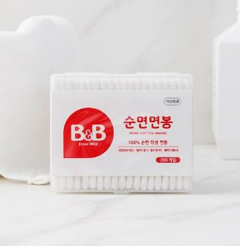 비앤비 유아용 면봉 사각 200입 비앤비 유아용 면봉 사각 200입