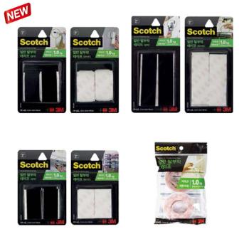 3M 스카치 일반형 탈부착 테이프(2.5*9cm/2쌍/화이트)