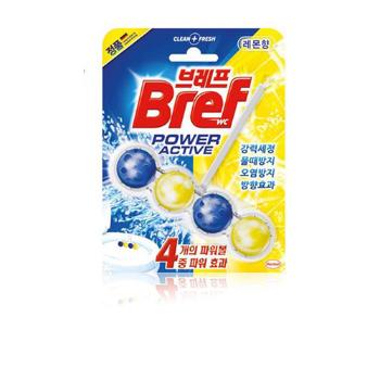 브레프 파워액티브(레몬/50g/변기세정제)