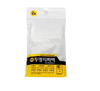 뉴 투명지퍼백2호(40매/70*100mm)