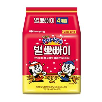 <업체별도배송>삼양 별뽀빠이 72g 4입 멀티팩