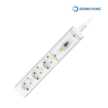 <업체별도배송>3구3M고용량 누전차단 멀티탭(16A/DYM-EAL3/백색/애니탭)