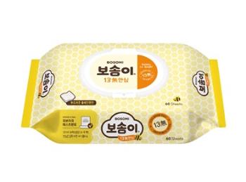 보솜이 13無 안심 물티슈(캡형/60매*6개/깨끗한나라) (주)오피스디포 코리아
