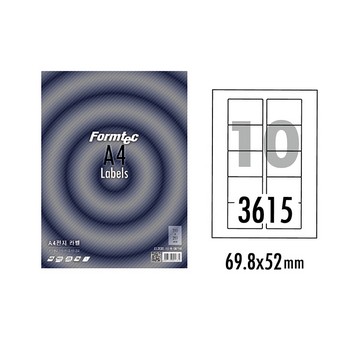 <업체별도배송>분류표기용 라벨(LQ-3615/20매/10칸/폼텍) <업체별도배송>분류표기용 라벨(LQ-3615/20매/10칸/폼텍)