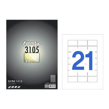 잉크젯 투명라벨(IC-3105/5매/21칸/폼텍) 잉크젯 투명라벨(IC-3105/5매/21칸/폼텍)