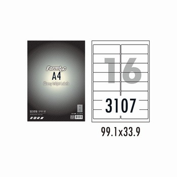 잉크젯용광택라벨(PS-3107/10매/폼텍) 잉크젯용광택라벨(PS-3107/10매/폼텍)