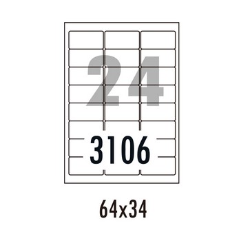 하이에코라벨(HES-3106/100매/24칸/폼텍) 하이에코라벨(HES-3106/100매/24칸/폼텍)