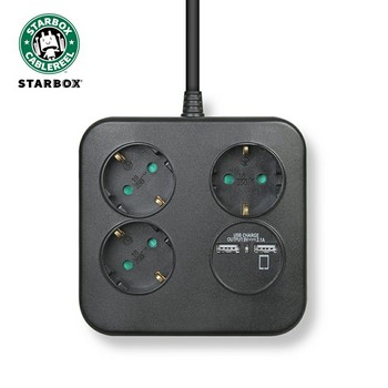 3구 USB콤보 멀티탭(블랙/LUG)