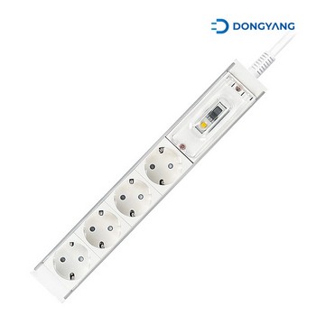<업체별도배송>4구1.5M고용량 누전차단 멀티탭(16A/DYM-EAL4/백색/애니탭)