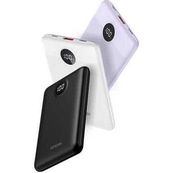 고속 LCD PD 22.5W 보조 배터리(KPB-RM10P1A1/10000mAh/퍼플/KOKIRI)
