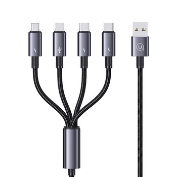 4-in-1 알루미늄 15W 고속충전/데이터케이블(SJ739USB101/1.2m/USAMS) 4-in-1 알루미늄 15W 고속충전/데이터케이블(SJ739USB101/1.2m/USAMS)