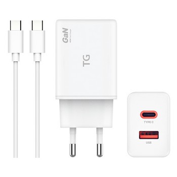 GAN 45W 2포트 초고속 충전기(TG-HQ451D/케이블 포함/TG)