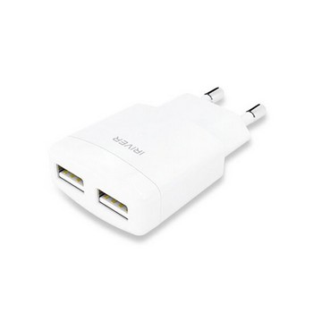 2A 2포트 고속충전기(IHA-H21CD/화이트/케이블포함/아이리버) 2A 2포트 고속충전기(IHA-H21CD/화이트/케이블포함/아이리버)
