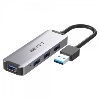4포트 USB3.0 무전원 USB 허브(NEXT-664U3/그레이/NEXTU)
