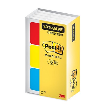 포스트-잇 플래그 파일·바인더용 알뜰팩(686-5A) 30%SAVE/3M) (주)오피스디포 코리아