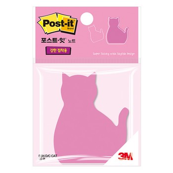 포스트-잇 강한점착용 모양 노트 고양이/3M) (주)오피스디포 코리아