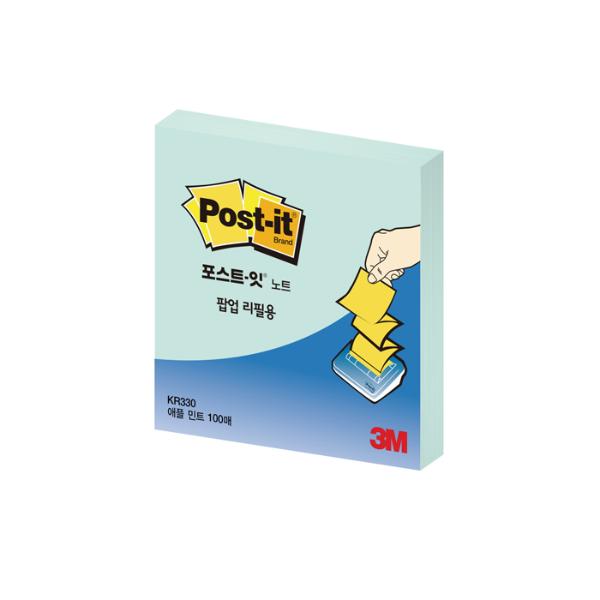 포스트-잇 팝업팩 리필 KR-330 (애플민트/3M)
