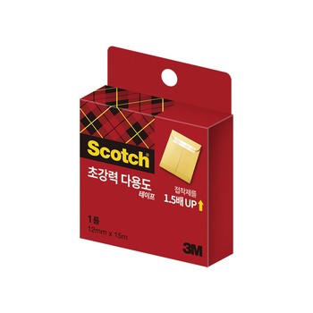 스카치&trade; 초강력 다용도 테이프 리필 SH1215R (12mmx15m)