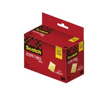 스카치&trade; 초강력 다용도 테이프 세이빙팩 12mm리필 12롤(12mmx25m*12R)