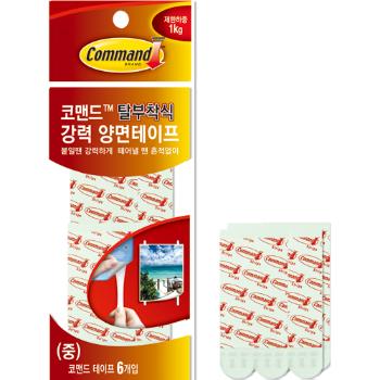 코맨드 양면테이프(17024M/중/6매입/3M)