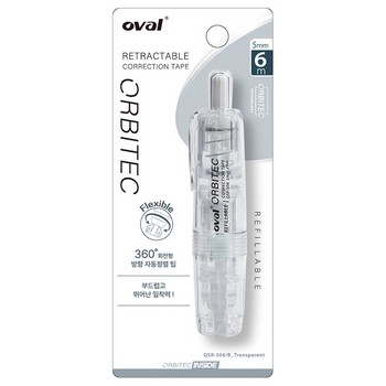 오발 수정테이프(QSR-506/CL/투명/5mm*6M/OVAL) 오발 수정테이프(QSR-506/CL/투명/5mm*6M/OVAL)