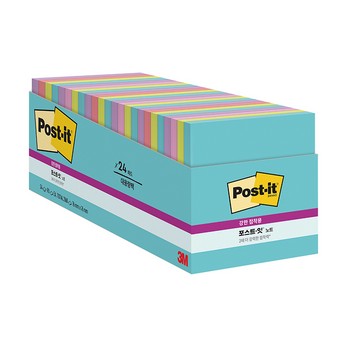 포스트잇 강한점착용 노트 컬렉션팩 654-24(슈퍼노바네온즈/3M) (주)오피스디포 코리아