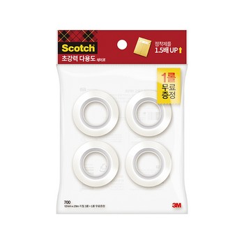 스카치 다용도테이프리필SH1225R(12mm*25m/3롤 1롤증정)