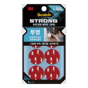 스카치™ 강력 투명 폼 양면테이프 원형 CLS34 34mm/3M) 스카치™ 강력 투명 폼 양면테이프 원형 CLS34 34mm/3M)