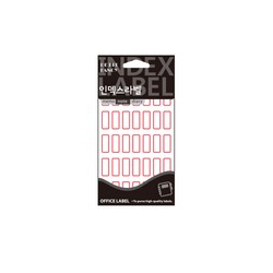 일반 견출지(210R/18매/적색/10*24/쁘띠팬시)