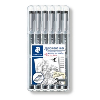 스테들러 피그먼트라이너세트 6본(308SB6P/STAEDTLER)