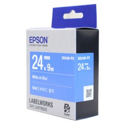 라벨프린터리본(SD24B/24mm/파랑바탕,흰글씨/엡손) 라벨프린터리본(SD24B/24mm/파랑바탕,흰글씨/엡손)