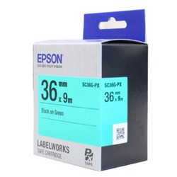 라벨프린터리본(SC36G/36mm/녹색바탕,검정글씨/엡손) 라벨프린터리본(SC36G/36mm/녹색바탕,검정글씨/엡손)