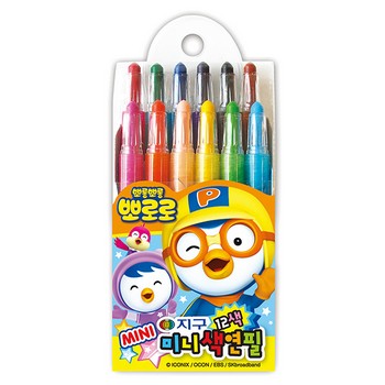 뽀로로미니색연필 12색(지구화학) (주)오피스디포 코리아