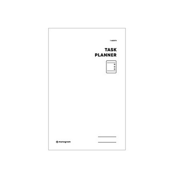 태스크 플래너(한달/Pure White/모노그램)