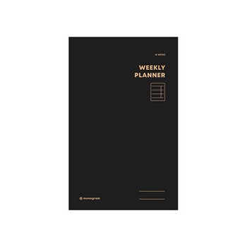 위클리 플래너(16주/Pure Black/모노그램) 위클리 플래너(16주/Pure Black/모노그램)