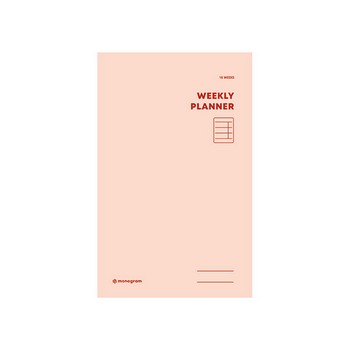위클리 플래너(16주/Carnival Pink/모노그램)