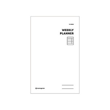 위클리 플래너(16주/Pure White/모노그램)